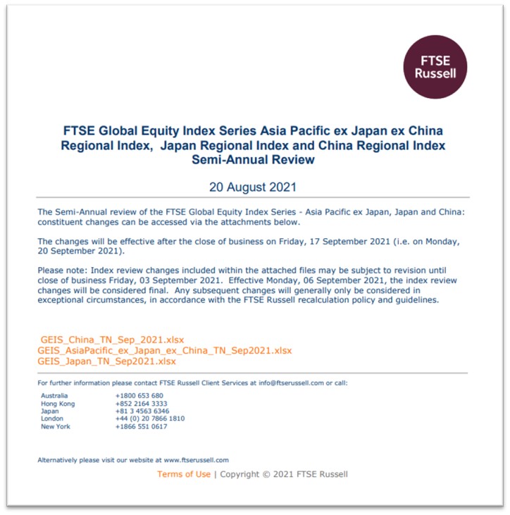 ”藍(lán)曉科技“被納入富時指數(shù)